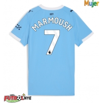 Camiseta Manchester City Omar Marmoush #7 Primera Equipación para mujer 2025-26 manga corta